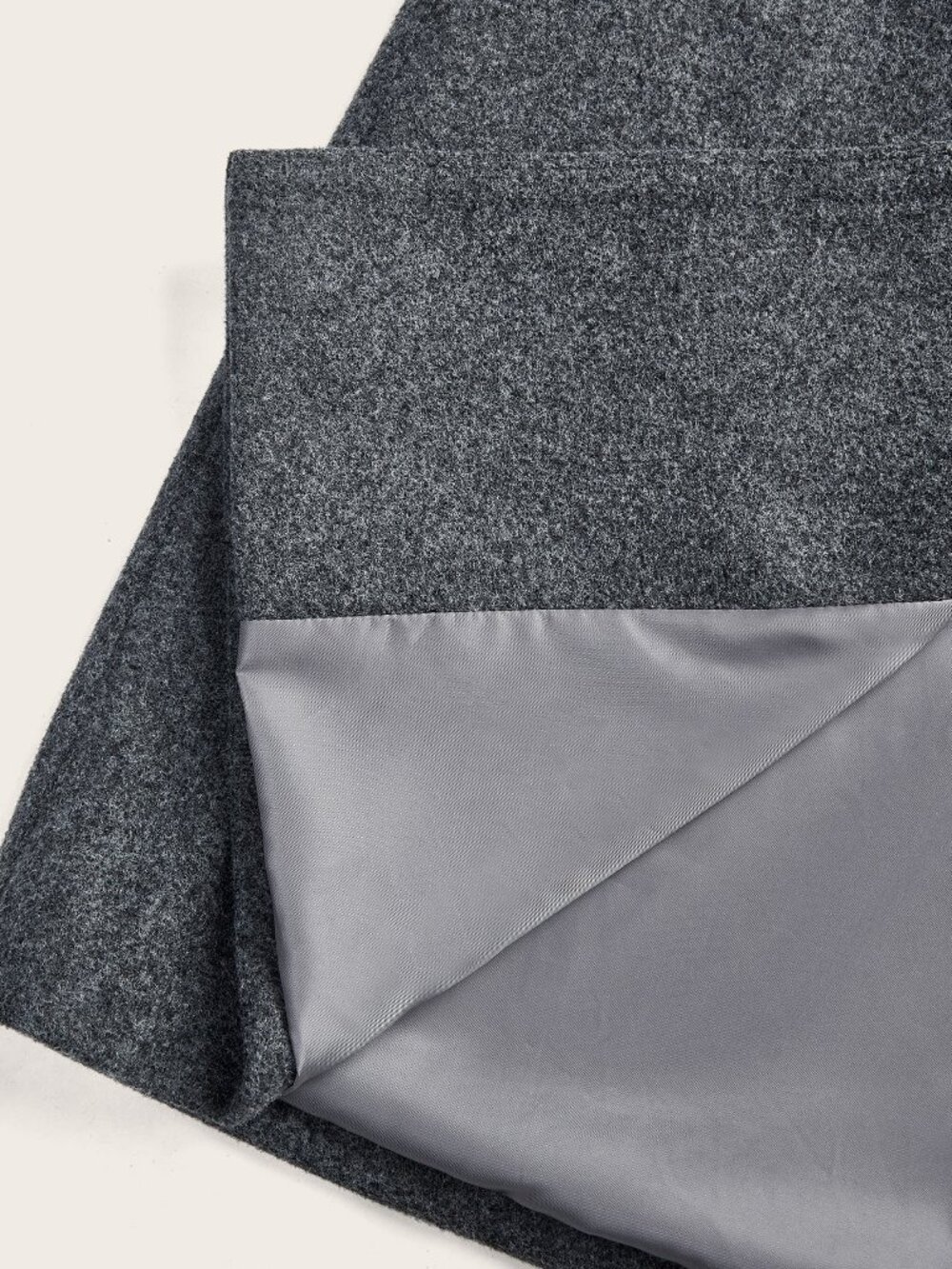 Grey Elegant Women's Double-Breasted Shawl Collar Lined Jacket - Picture 10 of 10